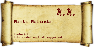 Mintz Melinda névjegykártya